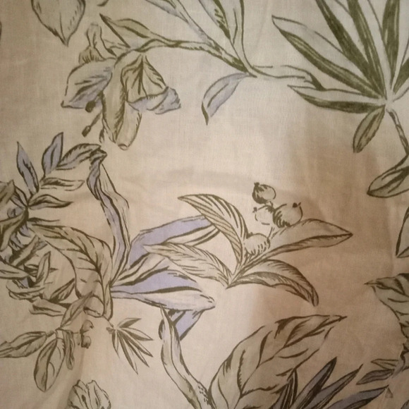 Tahari Floral Botanical Print Pull On Cropped Wide Leg 100% Linen Pants Size XL - Picture 6 of 6